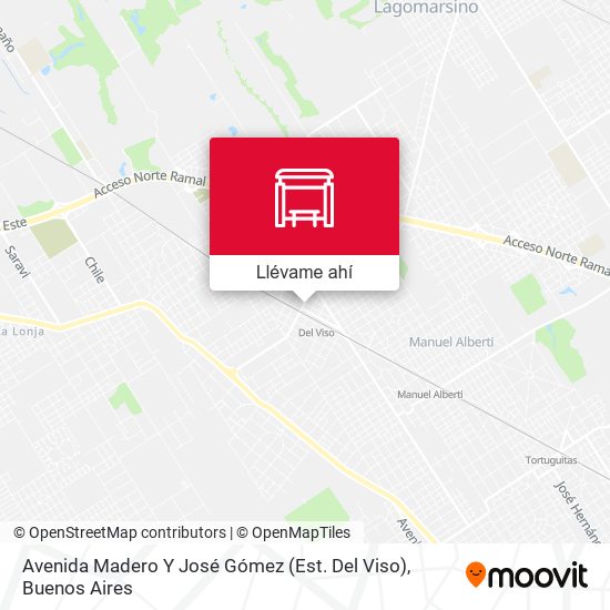 Mapa de Avenida Madero Y José Gómez (Est. Del Viso)