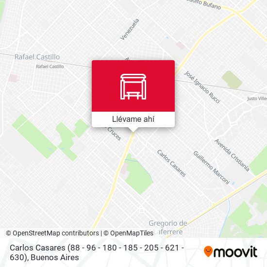 Mapa de Carlos Casares (88 - 96 - 180 - 185 - 205 - 621 - 630)