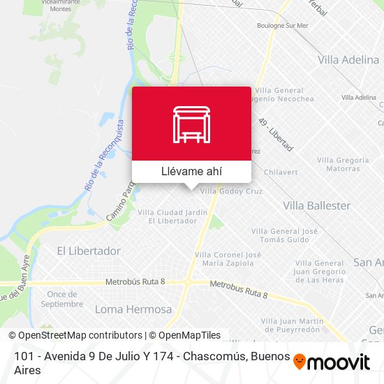 Mapa de 101 - Avenida 9 De Julio Y 174 - Chascomús