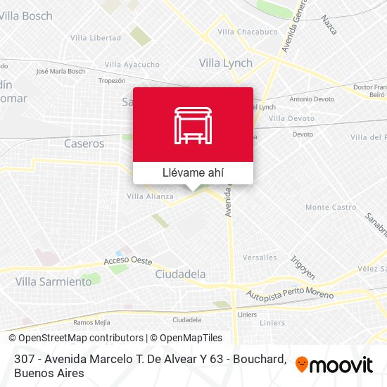Mapa de 307 - Avenida Marcelo T. De Alvear Y 63 - Bouchard