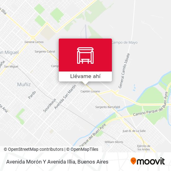 Mapa de Avenida Morón Y Avenida Illia