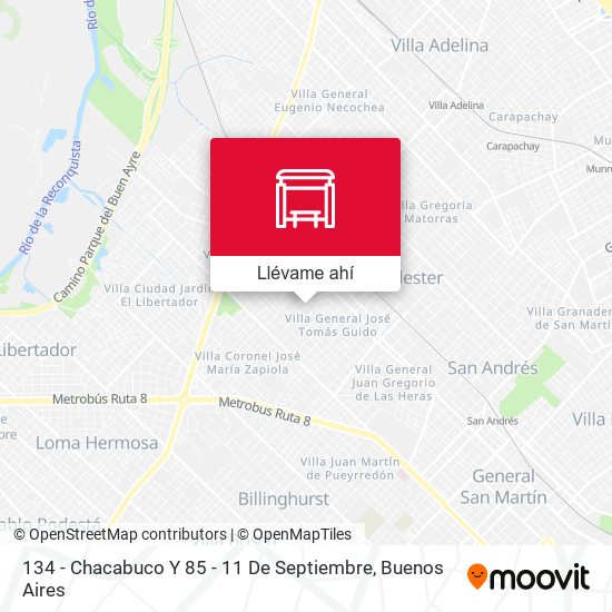 Mapa de 134 - Chacabuco Y 85 - 11 De Septiembre