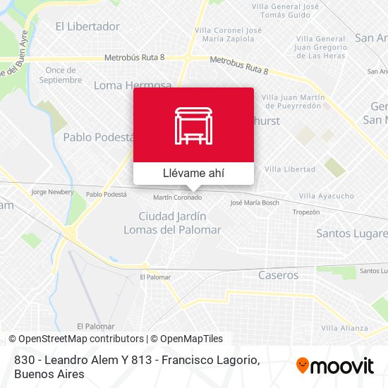 Mapa de 830 - Leandro Alem Y 813 - Francisco Lagorio