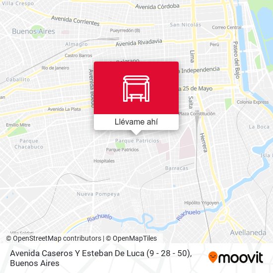 Mapa de Avenida Caseros Y Esteban De Luca (9 - 28 - 50)