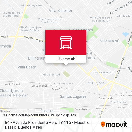 Mapa de 64 - Avenida Presidente Perón Y 115 - Maestro Dasso
