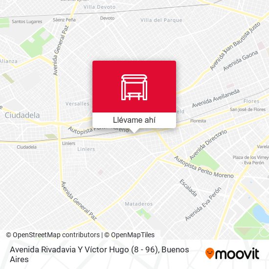 Mapa de Avenida Rivadavia Y Víctor Hugo (8 - 96)