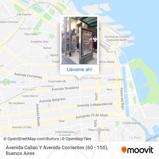 Mapa de Avenida Callao Y Avenida Corrientes (60 - 150)