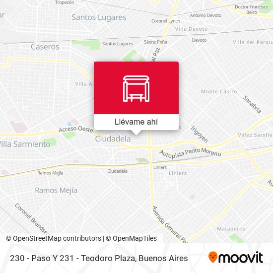 Mapa de 230 - Paso Y 231 - Teodoro Plaza