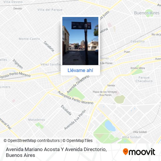 Mapa de Avenida Mariano Acosta Y Avenida Directorio