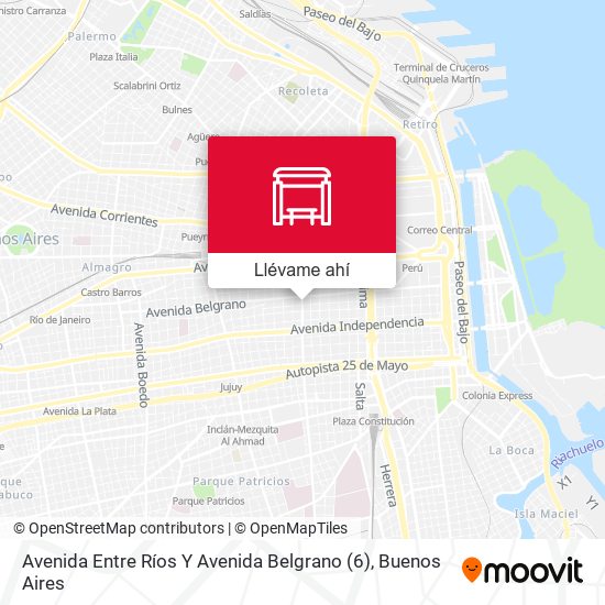 Mapa de Avenida Entre Ríos Y Avenida Belgrano (6)