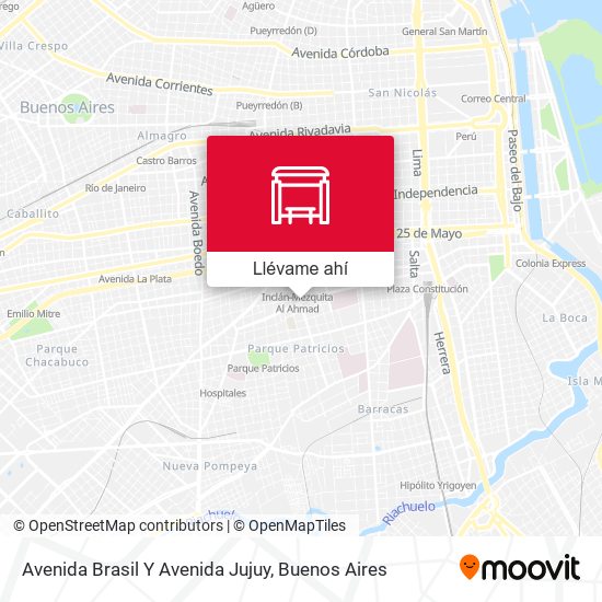Mapa de Avenida Brasil Y Avenida Jujuy