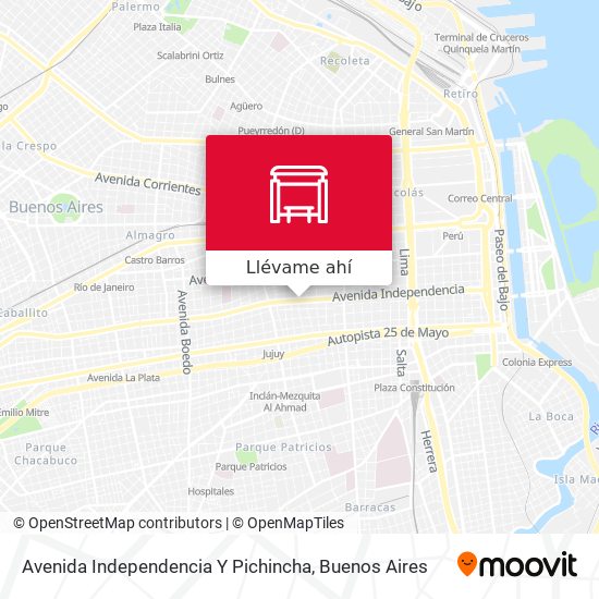 Mapa de Avenida Independencia Y Pichincha