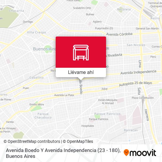 Mapa de Avenida Boedo Y Avenida Independencia (23 - 180)