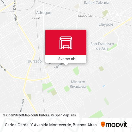 Mapa de Carlos Gardel Y Monteverde