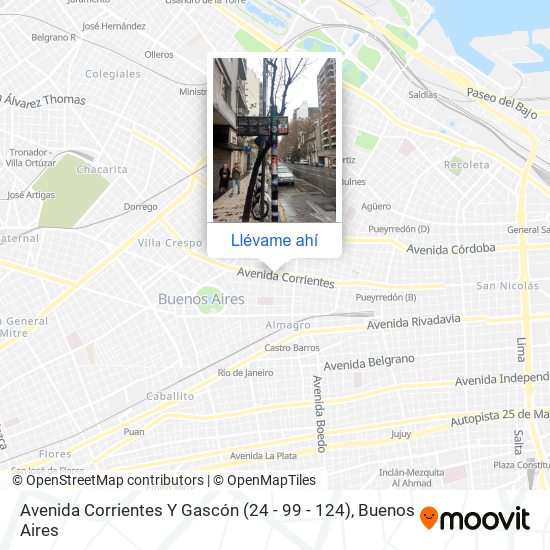 Mapa de Avenida Corrientes Y Gascón (24 - 99 - 124)