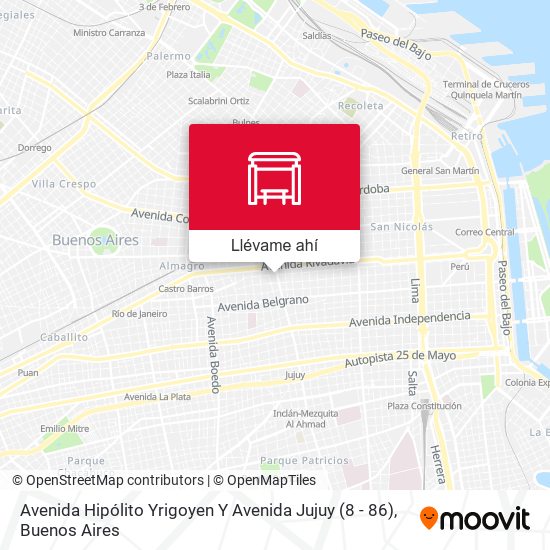 Mapa de Avenida Hipólito Yrigoyen Y Avenida Jujuy (8 - 86)