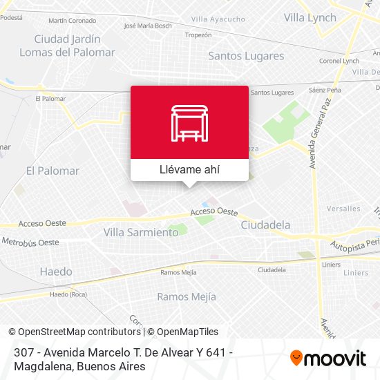 Mapa de 307 - Avenida Marcelo T. De Alvear Y 641 - Magdalena