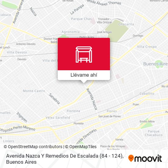 Mapa de Avenida Nazca Y Remedios De Escalada (84 - 124)