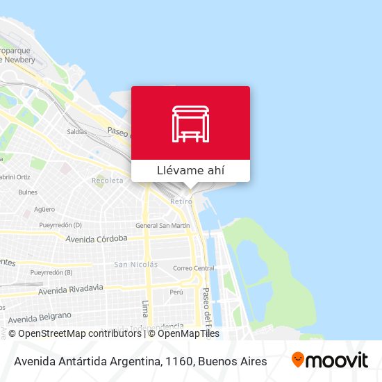 Mapa de Avenida Antártida Argentina, 1160