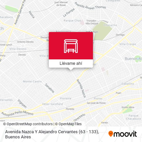 Mapa de Avenida Nazca Y Alejandro Cervantes (63 - 133)