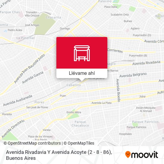 Mapa de Avenida Rivadavia Y Avenida Acoyte (2 - 8 - 86)