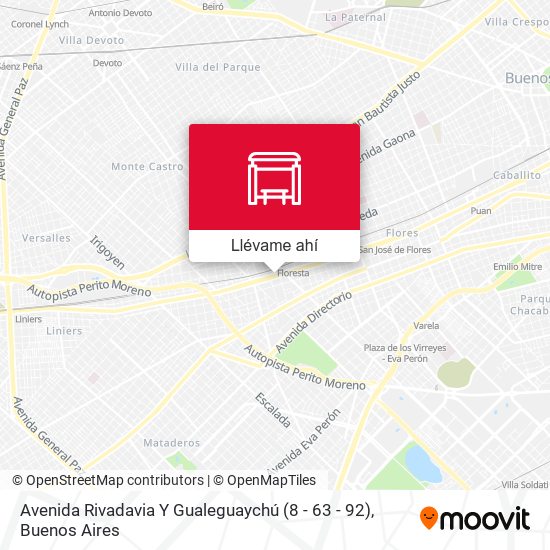 Mapa de Avenida Rivadavia Y Gualeguaychú (8 - 63 - 92)