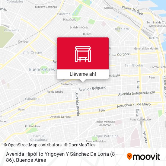 Mapa de Avenida Hipólito Yrigoyen Y Sánchez De Loria (8 - 86)