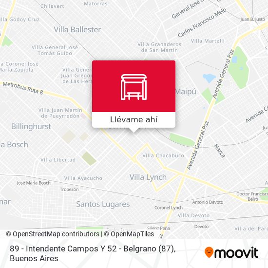 Mapa de 89 - Intendente Campos Y 52 - Belgrano (87)