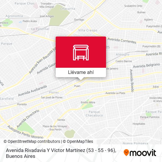 Mapa de Avenida Rivadavia Y Víctor Martínez (53 - 55 - 96)