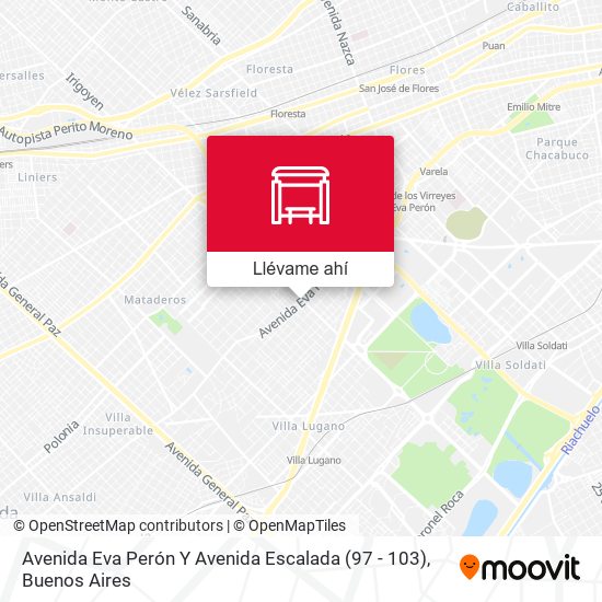 Mapa de Avenida Eva Perón Y Avenida Escalada (97 - 103)