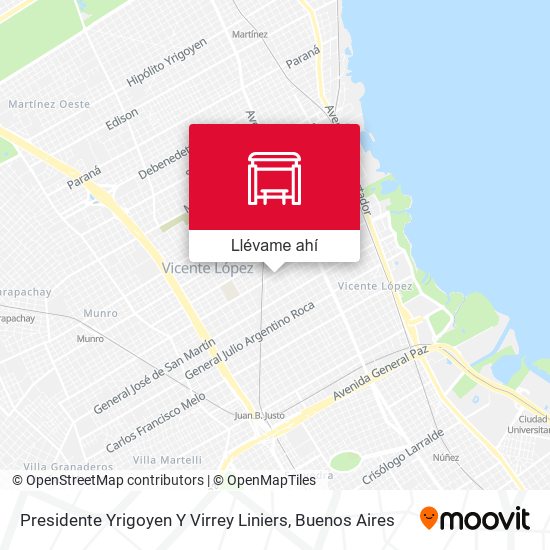 Mapa de Presidente Yrigoyen Y Virrey Liniers