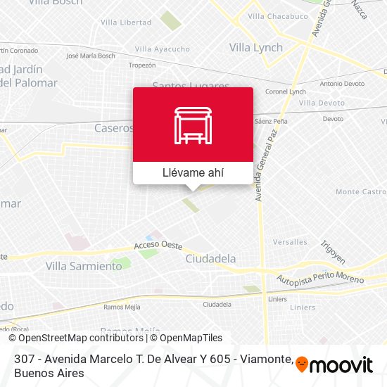Mapa de 307 - Avenida Marcelo T. De Alvear Y 605 - Viamonte