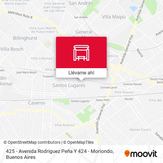 Mapa de 425 - Avenida Rodríguez Peña Y 424 - Moriondo