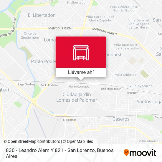 Mapa de 830 - Leandro Alem Y 821 - San Lorenzo
