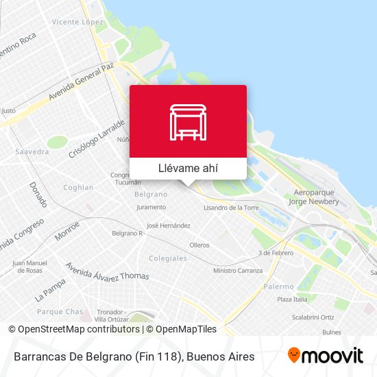 Mapa de Barrancas De Belgrano (Fin 118)
