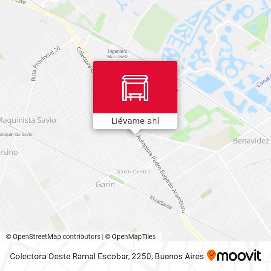 Mapa de Colectora Oeste Ramal Escobar, 2250