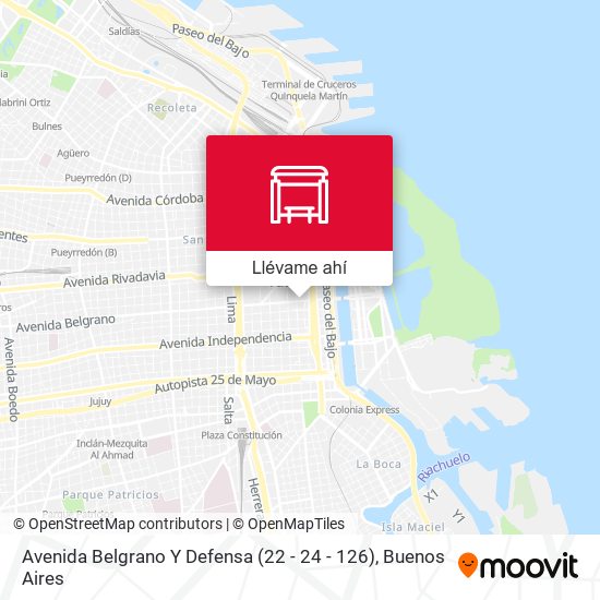Mapa de Avenida Belgrano Y Defensa (22 - 24 - 126)