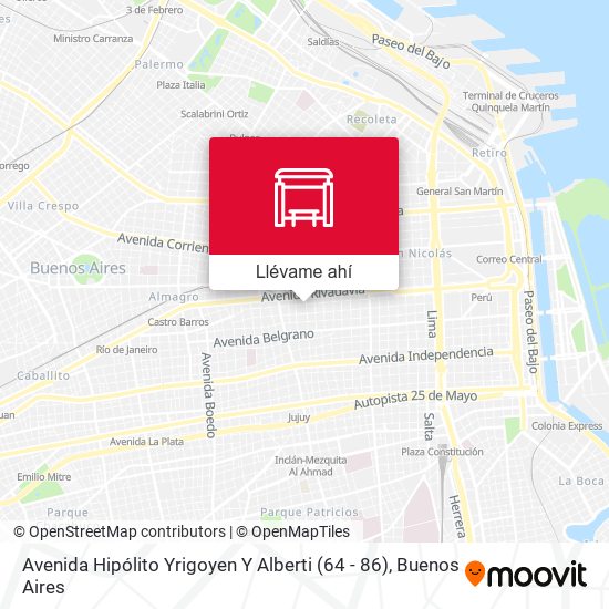 Mapa de Avenida Hipólito Yrigoyen Y Alberti (64 - 86)