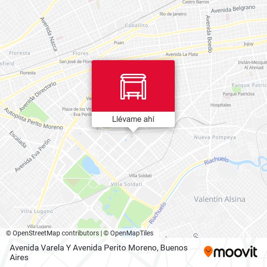 Mapa de Avenida Varela Y Avenida Perito Moreno