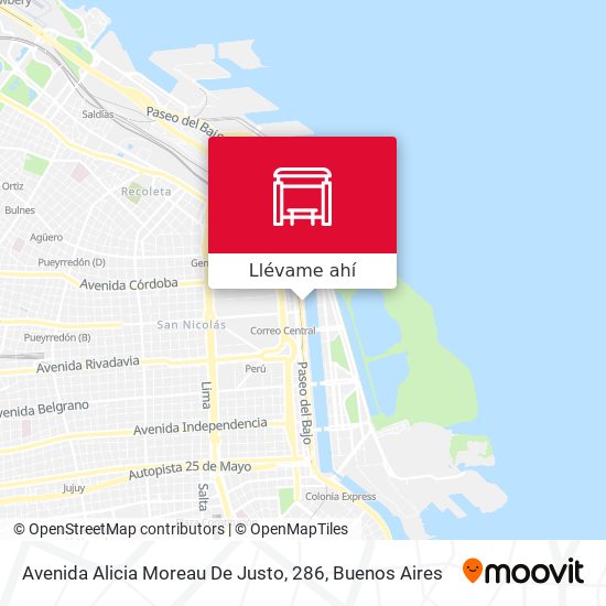 Mapa de Avenida Alicia Moreau De Justo, 286