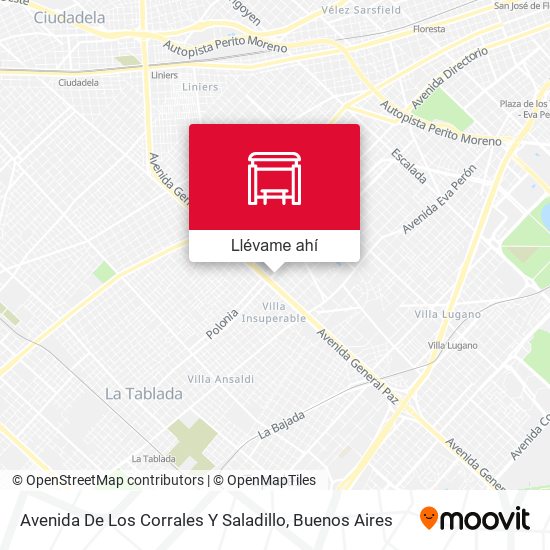 Mapa de Avenida De Los Corrales Y Saladillo