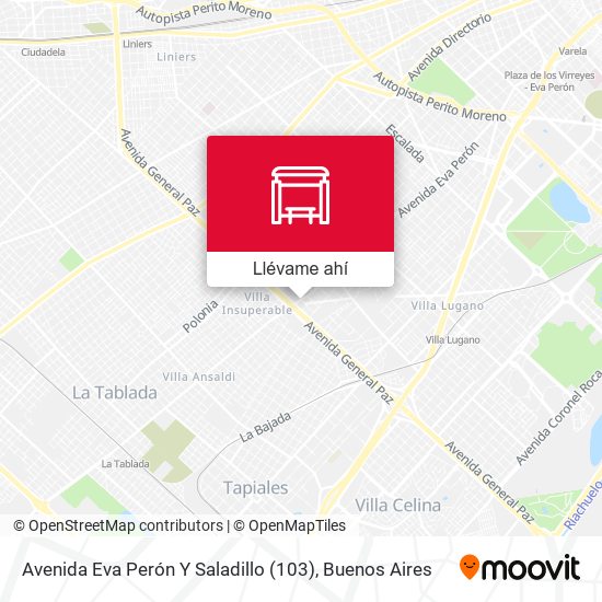 Mapa de Avenida Eva Perón Y Saladillo (103)