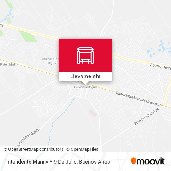 Mapa de Intendente Manny Y 9 De Julio