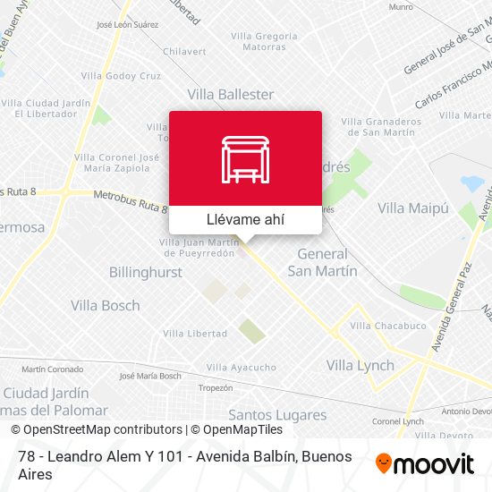Mapa de 78 - Leandro Alem Y 101 - Avenida Balbín