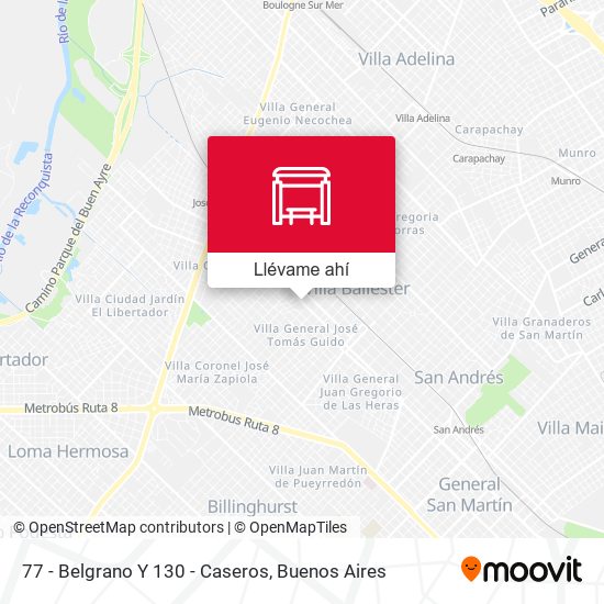Mapa de 77 - Belgrano Y 130 - Caseros