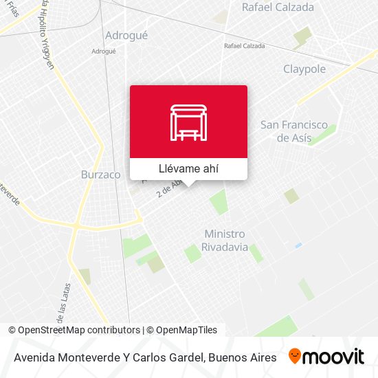 Mapa de Avenida Monteverde Y Carlos Gardel