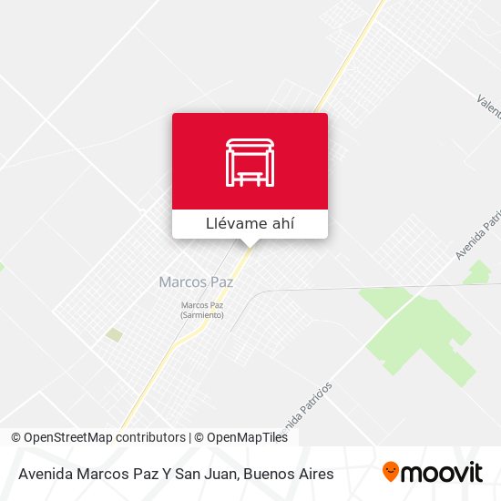 Mapa de Avenida Marcos Paz Y San Juan