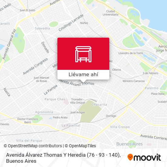 Mapa de Avenida Álvarez Thomas Y Heredia (76 - 93 - 140)