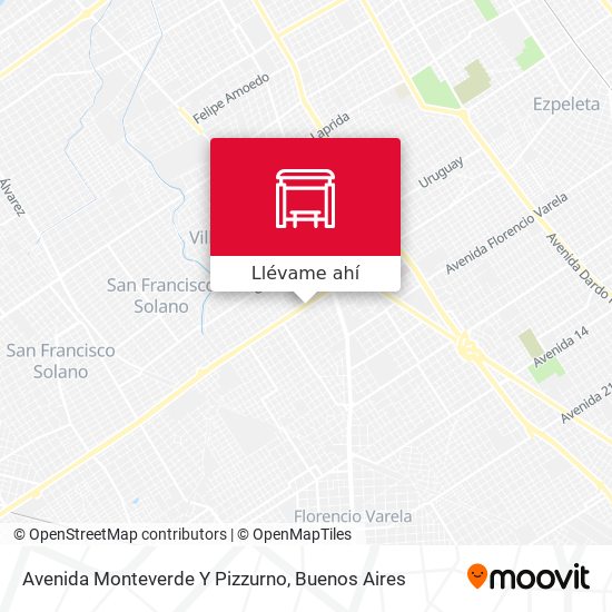 Mapa de Avenida Monteverde Y Pizzurno