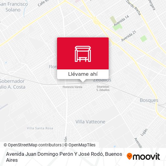 Mapa de Avenida Juan Domingo Perón Y José Rodó